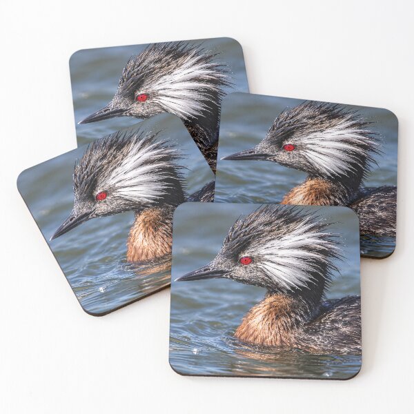 Item preview, White Tufted Grebe with Red Eye (AI) designed and sold by nikkolaus.