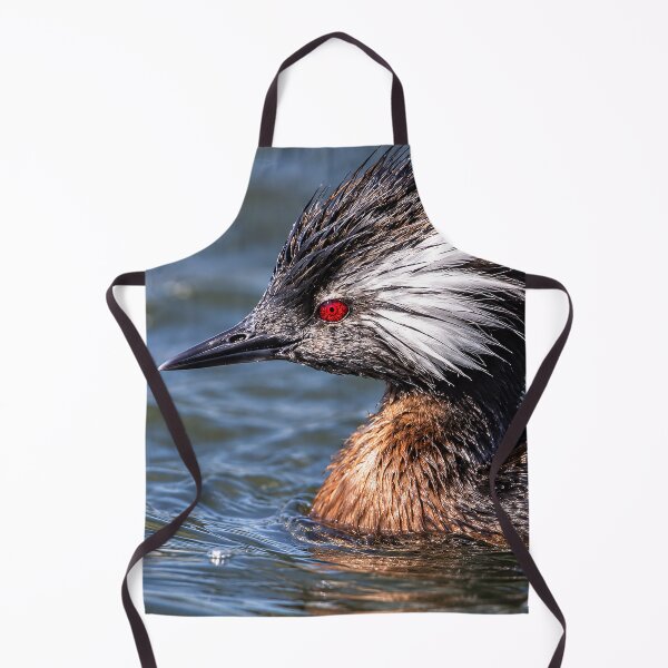 Item preview, White Tufted Grebe with Red Eye (AI) designed and sold by nikkolaus.