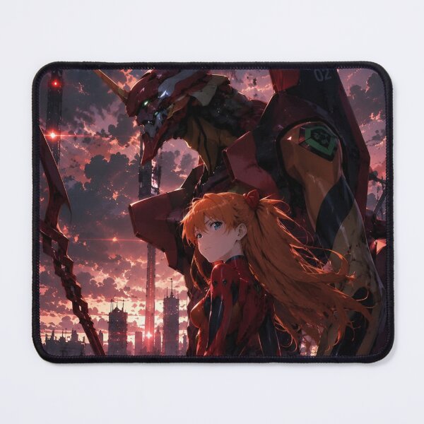 Item preview, Crimson Mecha Guardian – Red Haired Pilot in a Post Apocalyptic City designed and sold by Dyan4.