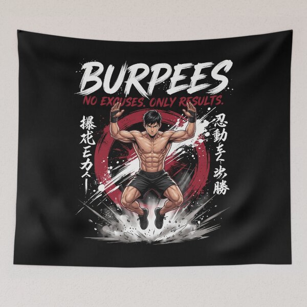 Item preview, Burpees No Excuses Only Results – Fitness Motivation designed and sold by Bloxxxdesign.