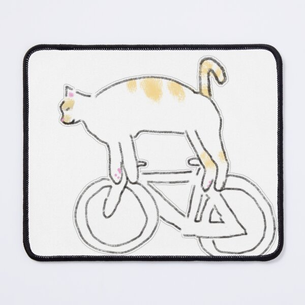 Item preview, Cute Cat Riding Bicycle Cycling Kitten Art designed and sold by raun.draw.