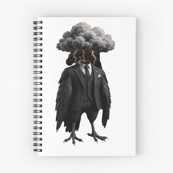Item preview, Dark Raven Storm Cloud Suit Gothic Surreal Art designed and sold by Bhinfy.