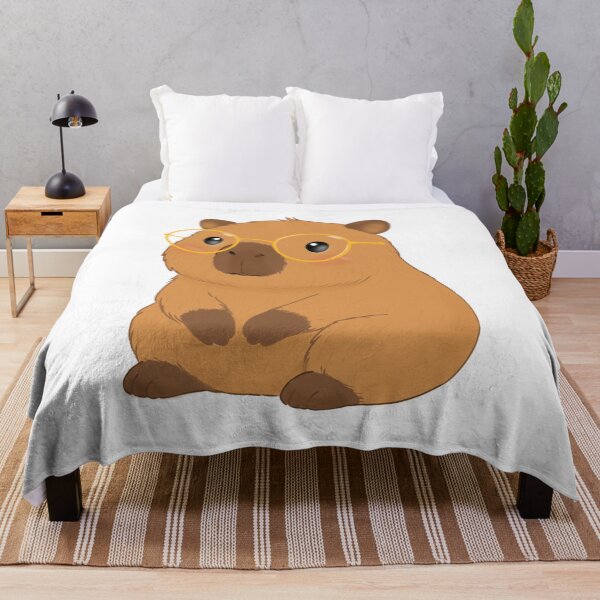 Item preview, Cute Capybara with Glasses | Kawaii Sitting Capybara designed and sold by FennyWijayaMomo.