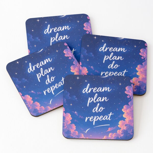 Item preview, Dream Plan Do Repeat Celestial Night Sky Crescent Moon Aesthetic designed and sold by Rehnair.