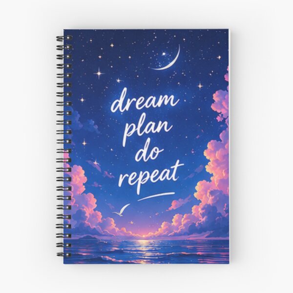 Item preview, Dream Plan Do Repeat Celestial Night Sky Crescent Moon Aesthetic designed and sold by Rehnair.