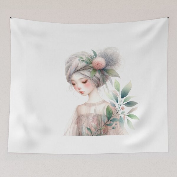 Item preview, Serene Spring Girl designed and sold by Beyondnote-Art.