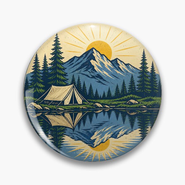 Item preview, Camped Here for the Morning View Vintage Camping designed and sold by Surfer Dave Designs.
