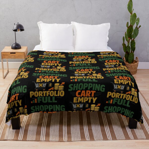 Item preview, Shopping Cart Empty Portfolio Full Investing Humor designed and sold by TeeTimeTreasure.