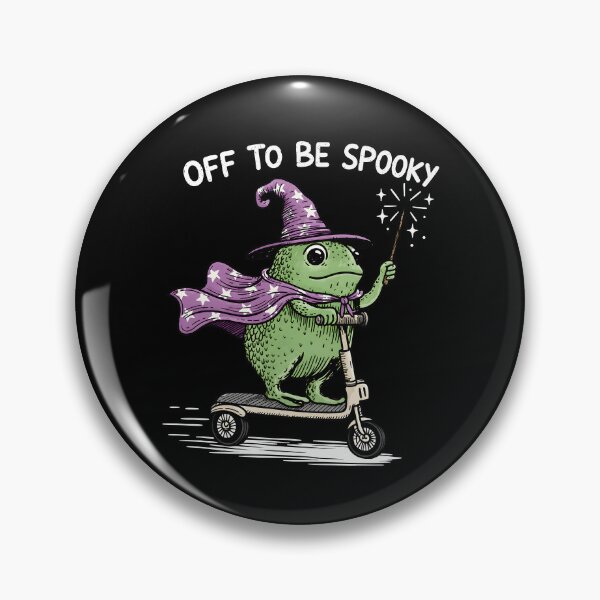 Item preview, Off To Be Spooky Frog Scooter designed and sold by yobochart.
