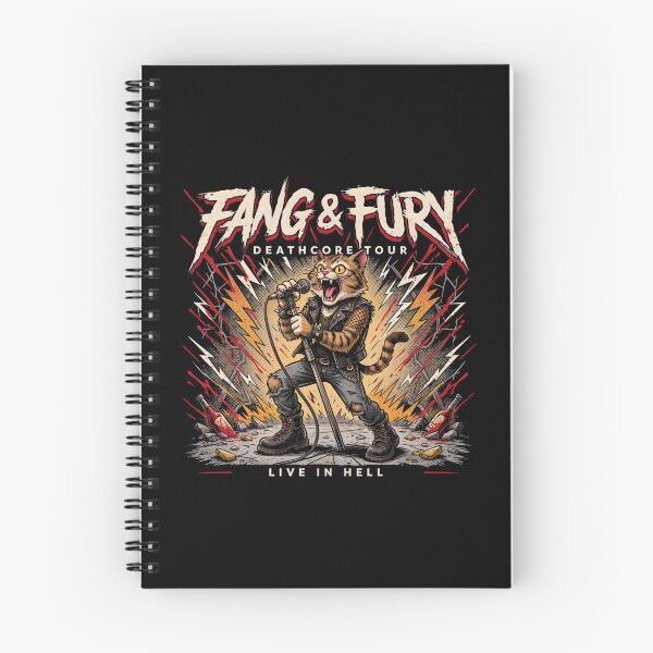 Item preview, Fang And Fury Deathcore Tour Heavy Metal Cat Live In Hell designed and sold by Enea Kelo.