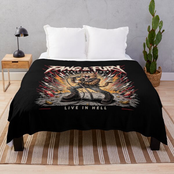 Item preview, Fang And Fury Deathcore Tour Heavy Metal Cat Live In Hell designed and sold by Enea Kelo.