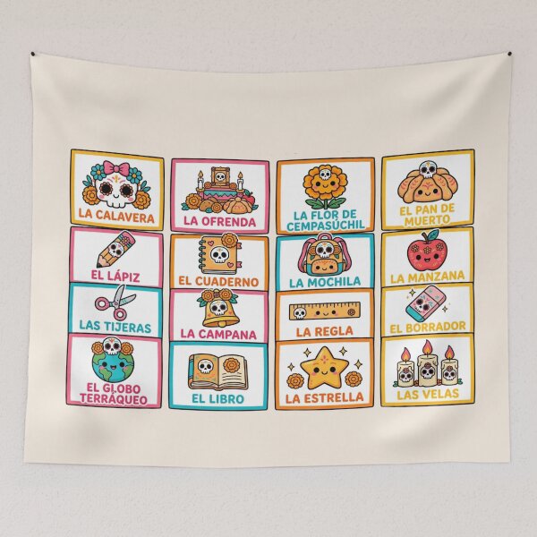 Item preview,  Dia de los Muertos Maestra Loteria Spanish Teacher Day of the Dead Shirt Calavera Maestra designed and sold by Yellowriversss.