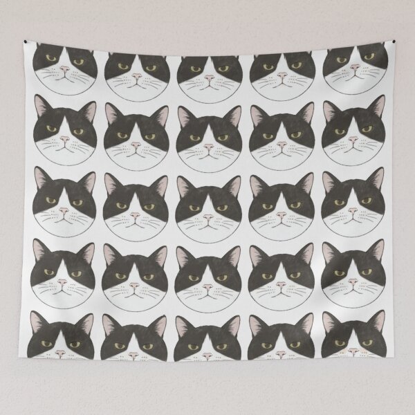 Item preview, Spot the Happy Tuxedo Cat Main Tag: designed and sold by Komatoya.