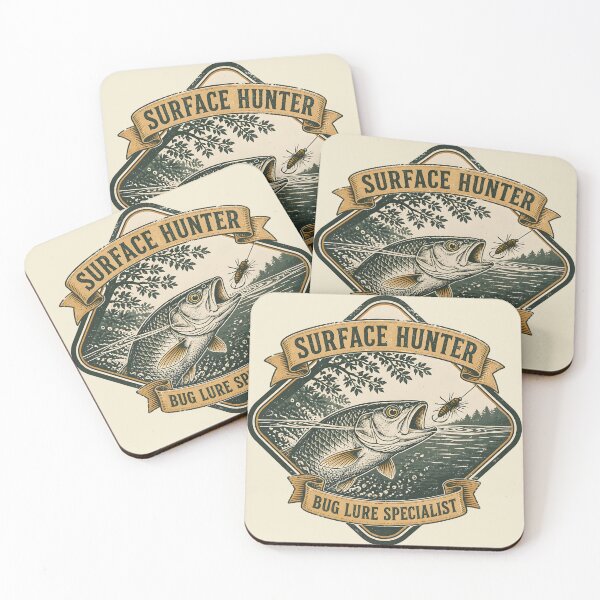 Item preview, Surface Hunter Chub Fishing - Vintage Bug Lure Emblem designed and sold by ThirdShiftLab.
