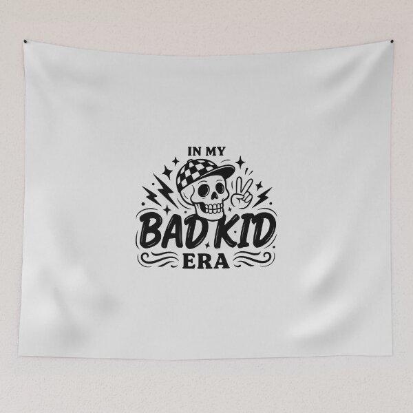 Item preview, In My Bad Kid Era Skull Checkerboard Hat Peace Sign Graphic designed and sold by Enea Kelo.