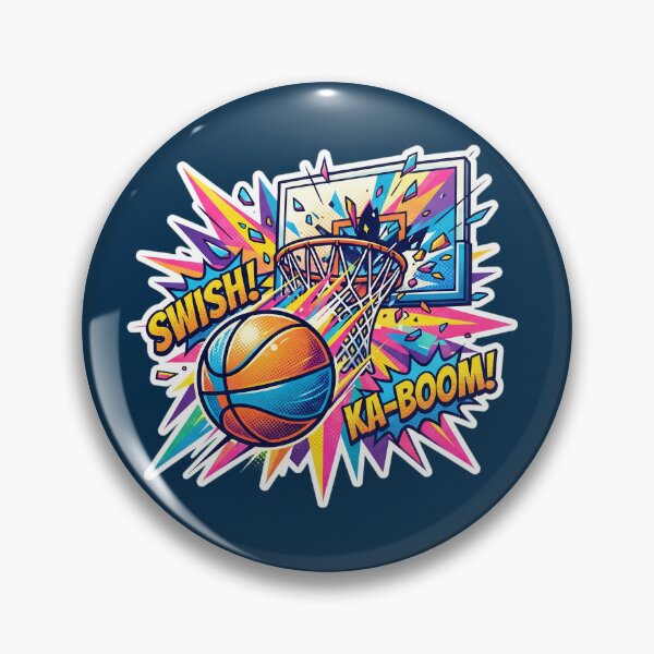 Item preview, Pop Art Basketball Swish Explosion Graphic designed and sold by CourtVibe.