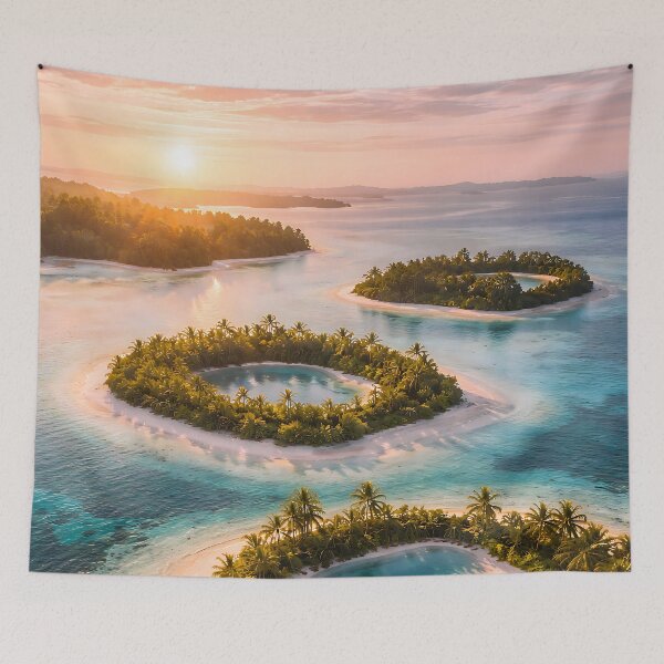 Item preview, Tropical Paradise Islands at Sunrise designed and sold by Yomere.