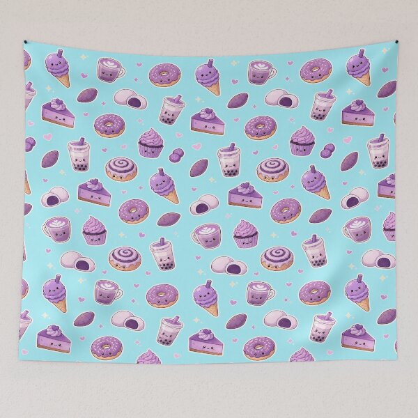 Item preview, Ube Food Pattern Kawaii - Purple Yam Desserts and Drinks designed and sold by merchxwear.