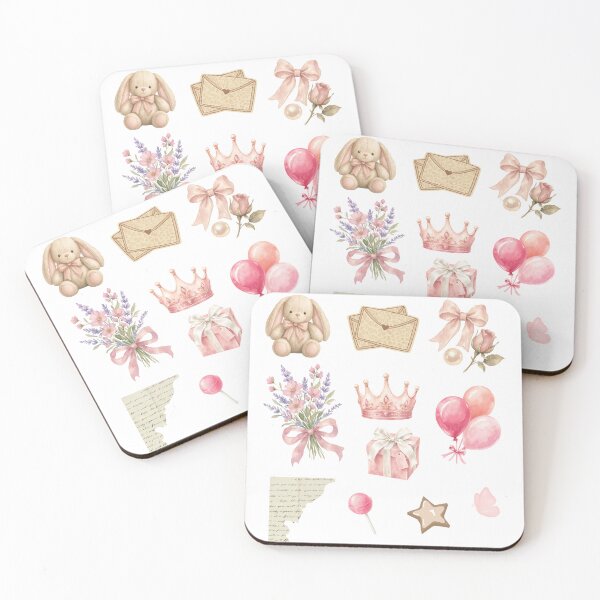 Item preview, Vintage Soft Pink Crown Bunny Envelopes Flowers Aesthetic designed and sold by Rehnair.
