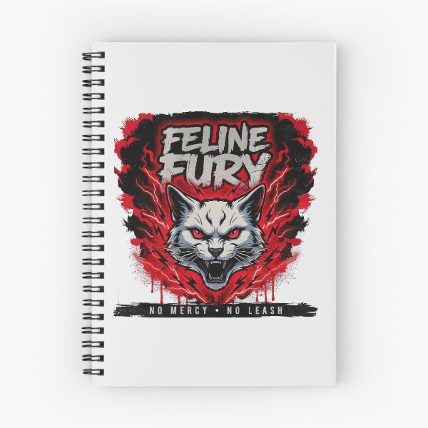 Item preview, Feline Fury No Mercy No Leash Aggressive Cat Heavy Metal Graphic designed and sold by Enea Kelo.