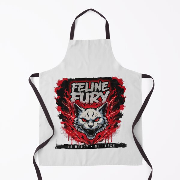 Item preview, Feline Fury No Mercy No Leash Aggressive Cat Heavy Metal Graphic designed and sold by Enea Kelo.