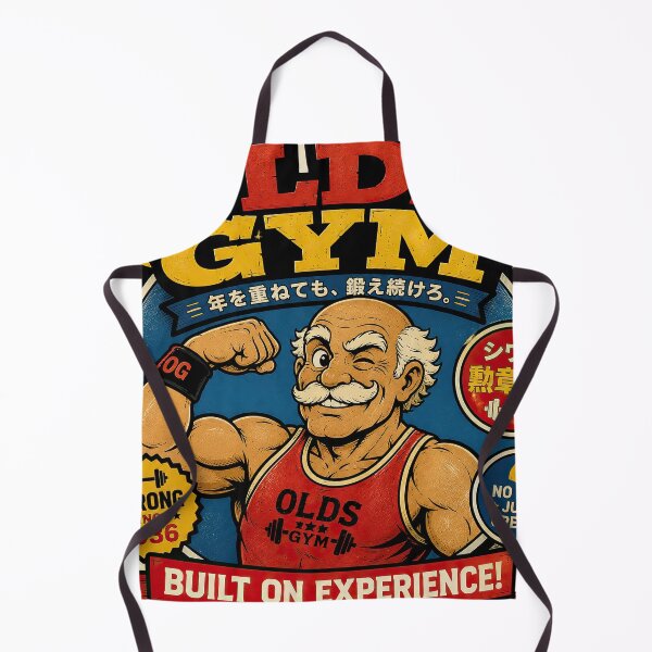 Item preview, Olds Gym – Funny Senior Bodybuilder Retro Japanese Gym Art designed and sold by obstinator.