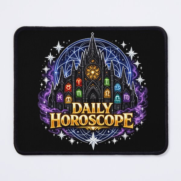 Item preview, Gothic Zodiac Castle Daily Horoscope Astrology Fantasy Design designed and sold by irfanshikh.