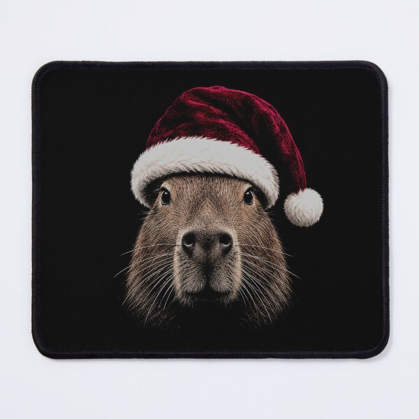 Item preview, Cute Capybara in Santa Hat-Merry Christmas Capybara designed and sold by SOUFIANE1991.