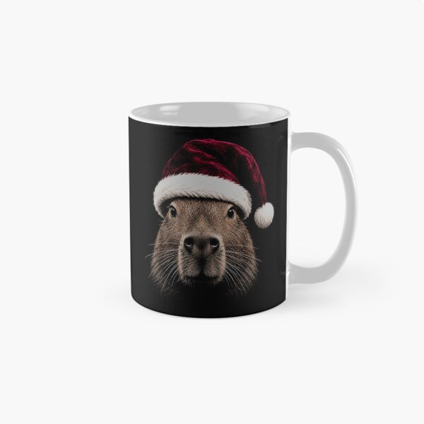 Item preview, Cute Capybara in Santa Hat-Merry Christmas Capybara designed and sold by SOUFIANE1991.