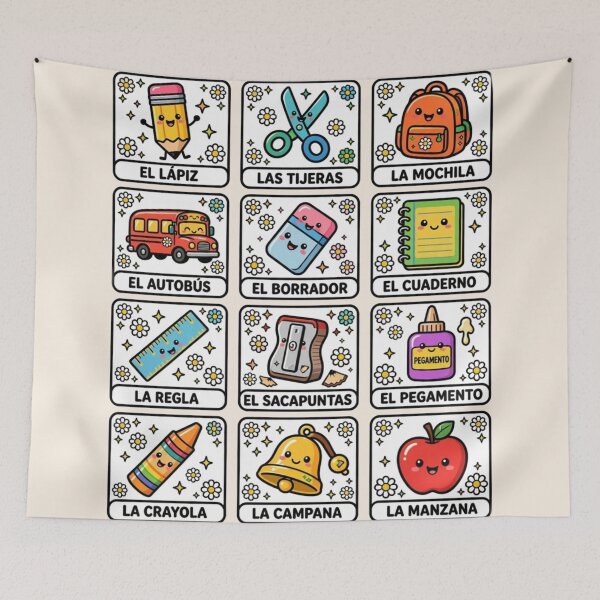Item preview, Spanish Teacher Loteria Shirt Maestra Back To School Loteria Spanish School Supplies Shirt designed and sold by Yellowriversss.