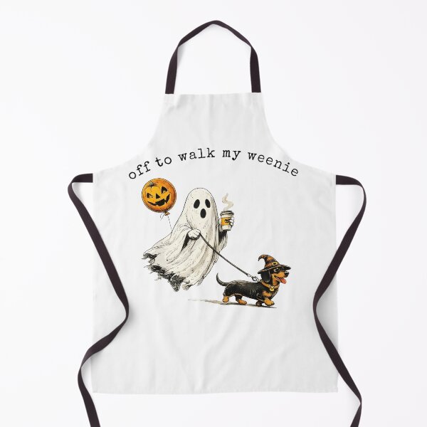 Item preview, Off To Walk Weenie Halloween Ghost Dachshund designed and sold by cosettacir6382.