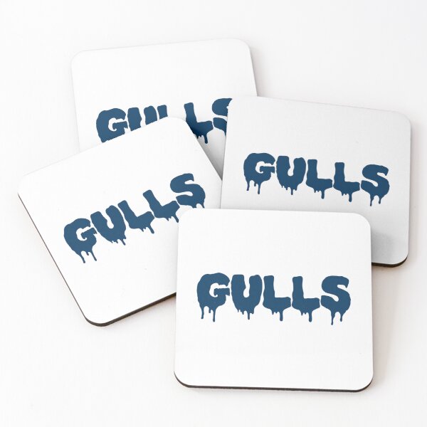Item preview, Gulls Drip Blue designed and sold by HeidiVintageArt.