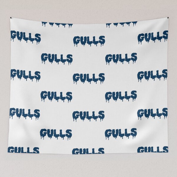 Item preview, Gulls Drip Blue designed and sold by HeidiVintageArt.