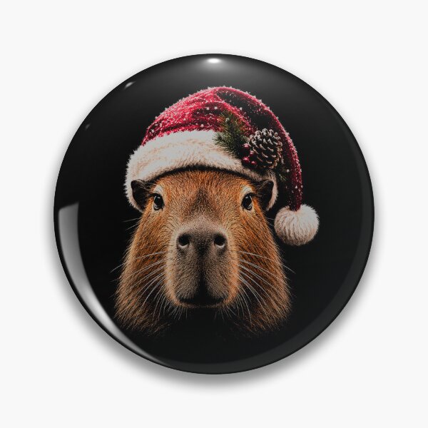 Item preview,  Cute Capybara in Santa Hat-Merry Christmas Capybara designed and sold by SOUFIANE1991.