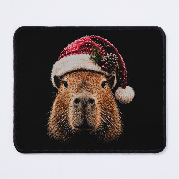 Item preview, Cute Capybara in Santa Hat-Merry Christmas Capybara designed and sold by SOUFIANE1991.
