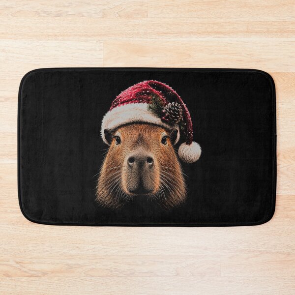 Item preview,  Cute Capybara in Santa Hat-Merry Christmas Capybara designed and sold by SOUFIANE1991.