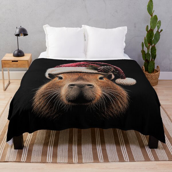 Item preview, Cute Capybara in Santa Hat-Merry Christmas Capybara designed and sold by SOUFIANE1991.