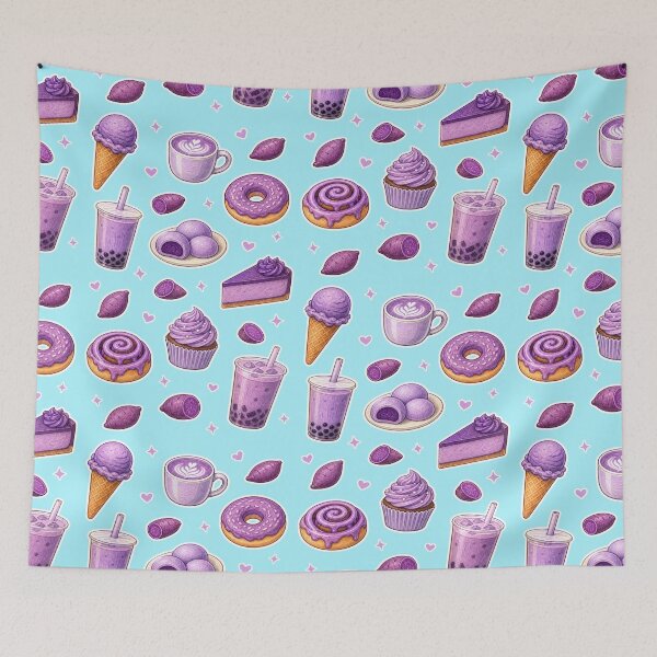 Item preview, Ube Food Pattern Colored Pencil - Purple Yam Desserts and Drinks designed and sold by merchxwear.
