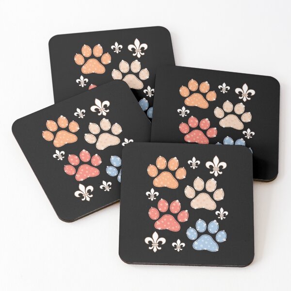 Item preview, Sparkling Paw Prints & Fleur-de-Lis Collage designed and sold by SoyLamderma.