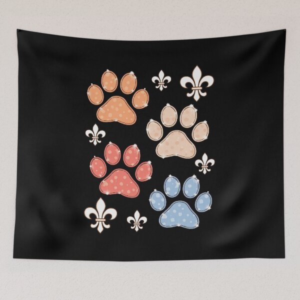 Item preview, Sparkling Paw Prints & Fleur-de-Lis Collage designed and sold by SoyLamderma.