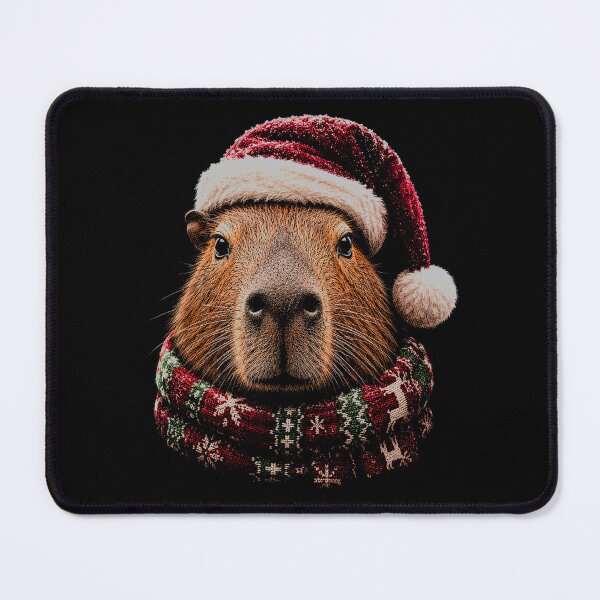 Item preview, Cute Capybara in Santa Hat-Merry Christmas Capybara designed and sold by SOUFIANE1991.