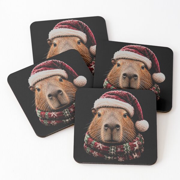 Item preview,  Cute Capybara in Santa Hat-Merry Christmas Capybara designed and sold by SOUFIANE1991.