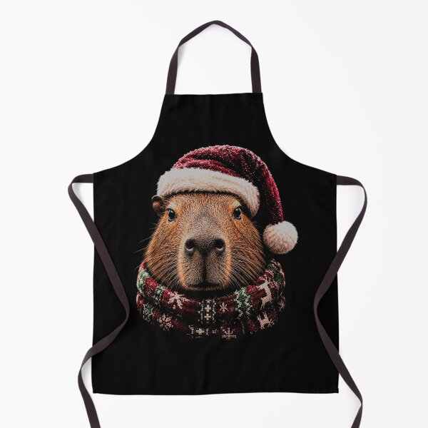 Item preview, Cute Capybara in Santa Hat-Merry Christmas Capybara designed and sold by SOUFIANE1991.