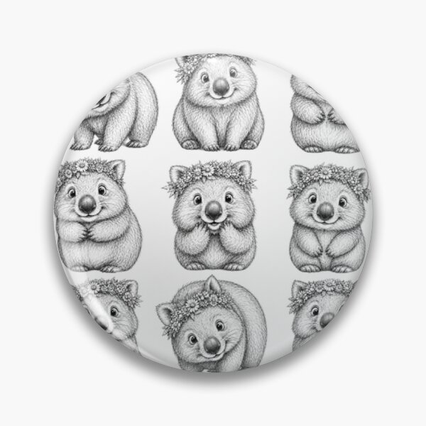 Item preview,  9 Quirkiest, Fluffiest Wombats designed and sold by BRETT'S ART STUDIO.