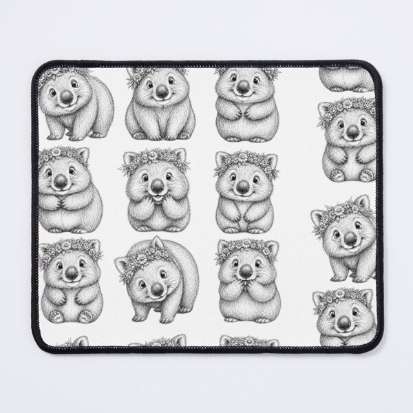 Item preview, 9 Quirkiest, Fluffiest Wombats designed and sold by BRETT'S ART STUDIO.