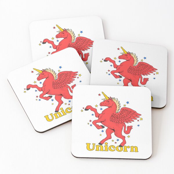 Item preview, Retro Red Winged Unicorn Illustration designed and sold by TeewyldStores.