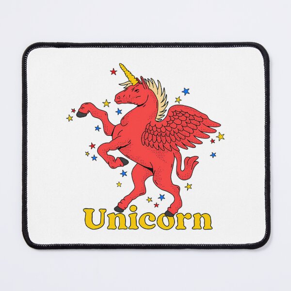 Item preview, Retro Red Winged Unicorn Illustration designed and sold by TeewyldStores.