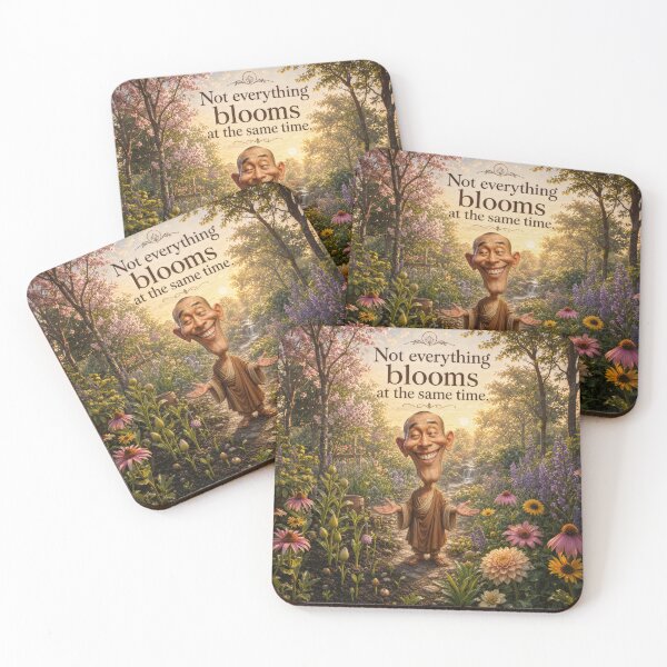 Item preview, Time To Bloom Happy Monk In Wildflower Garden designed and sold by The Brother Wu Collection.