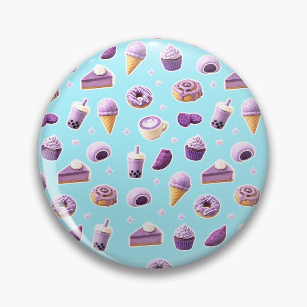 Item preview, Ube Dessert Pattern Cute Purple Yam Treats and Drinks designed and sold by merchxwear.