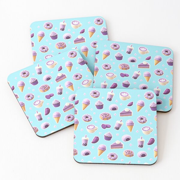 Item preview, Ube Dessert Pattern Cute Purple Yam Treats and Drinks designed and sold by merchxwear.